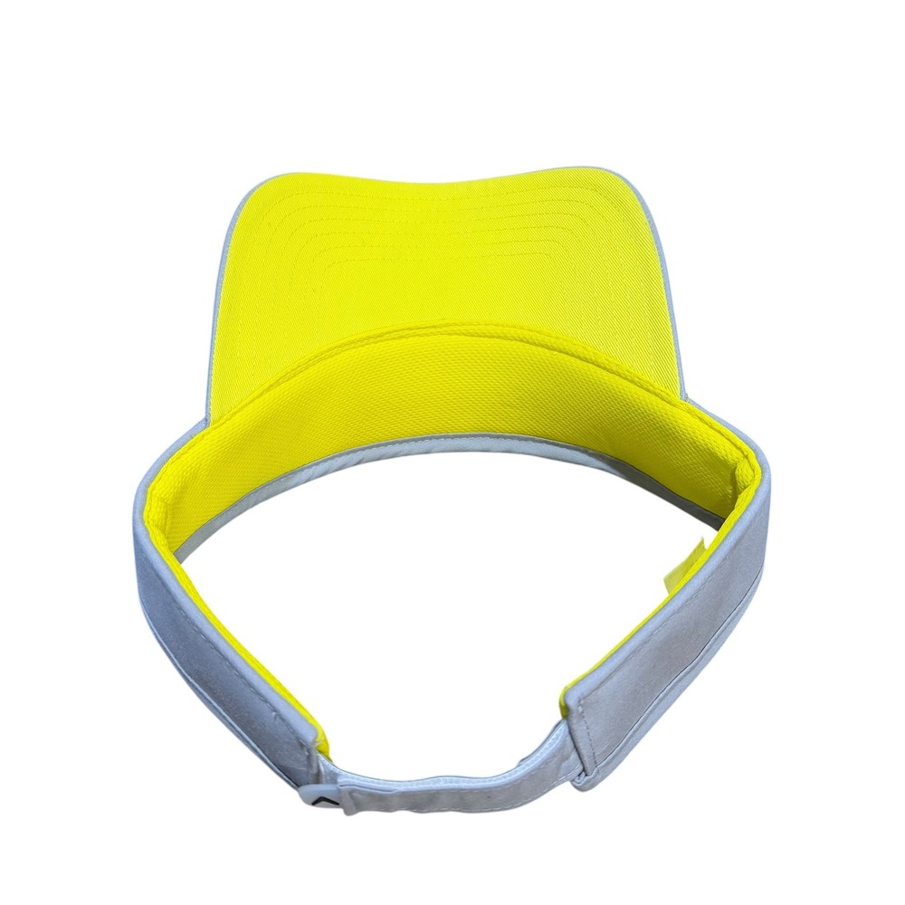 Callaway Golf Visor Mens Adjustable Hook and Loop Gray Yellow Logo Summer - Picture 4 of 5